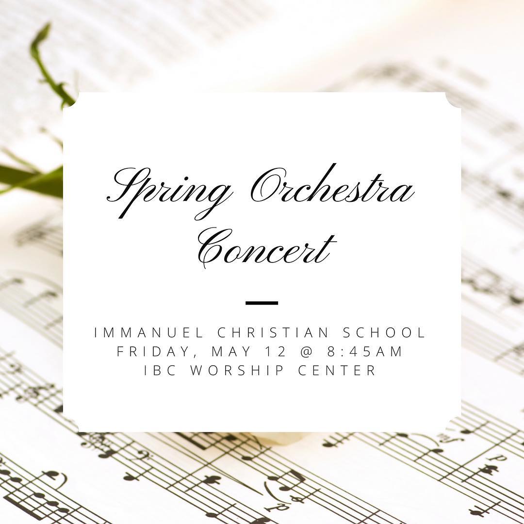 Join us this morning for our Spring Orchestra Concert! Support our beginning and Intermediate students while they play songs from around the world