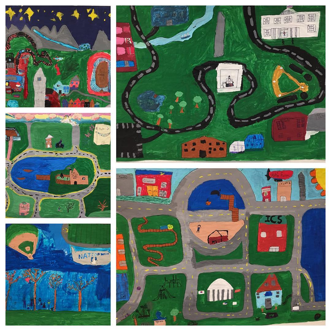 Our third graders worked in teams to create cityscapes at Art Class.Which city would you want to live in?