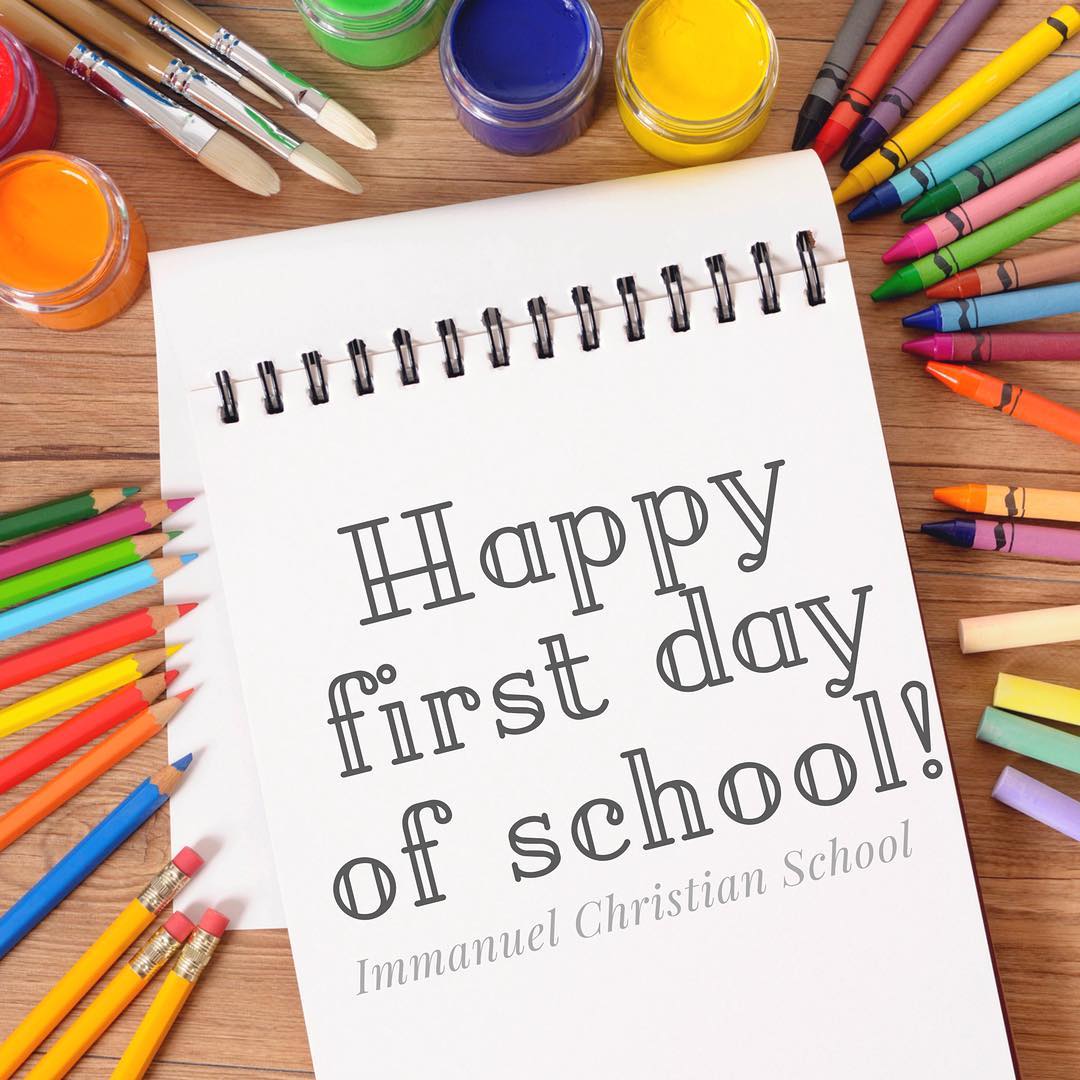 Happy first day of school! Doors open at 8:00 a.m. Join us in the Worship Center for an assembly at 8:20 a.m. Tag us in your back to school photos today#