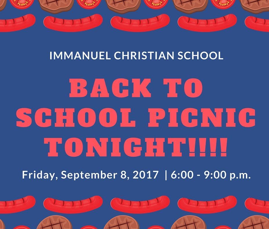 See you guys at 6:00 p.m. tonight! Potluck dinner, hotdogs, climbing wall, bounce houses, outdoor movie! Bring your wallets!! The 8th graders are selling desserts, snacks and toys as part of their class gift fundraiser