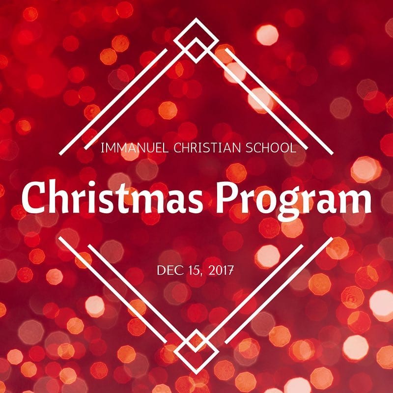 Join us on Friday morning for our Christmas Program