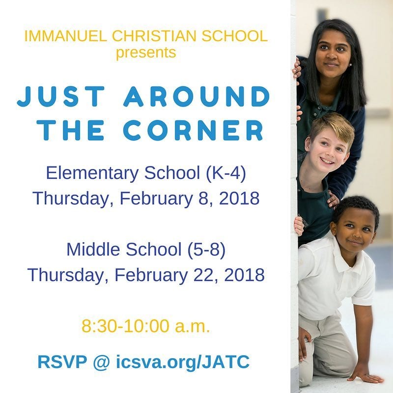 RSVP for the Just Around The Corner event coming soon. Hear from teachers about what to expect next year www.icsva.org/jatc
