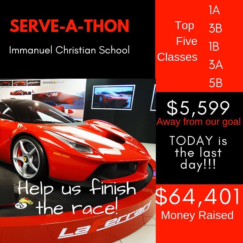 Today is the last day!!! Does your class get a trip to the fun park?! Donate: www.icsva.org/serveathon
